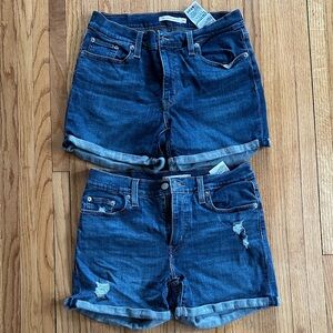 Two Pairs Levi’s Denim Mid-Length Shorts | 29